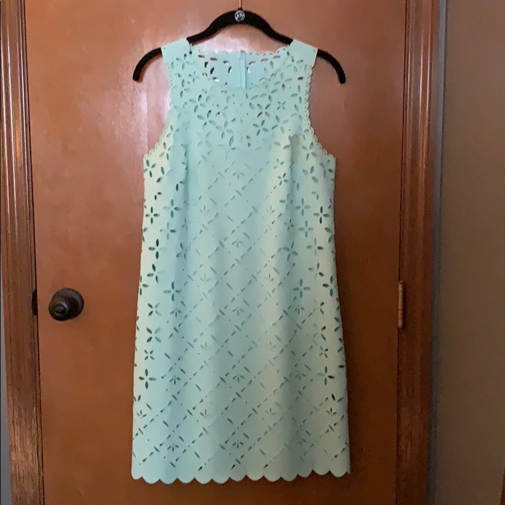 J.Crew turquoise cutout dress